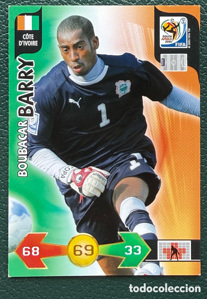 Fu&szlig;ball-Sticker: BOUBACAR BARRY COSTA MARFIL FICHAS ALBUM ADRENALYN XL MUNDIAL SOUTH AFRICA 2010