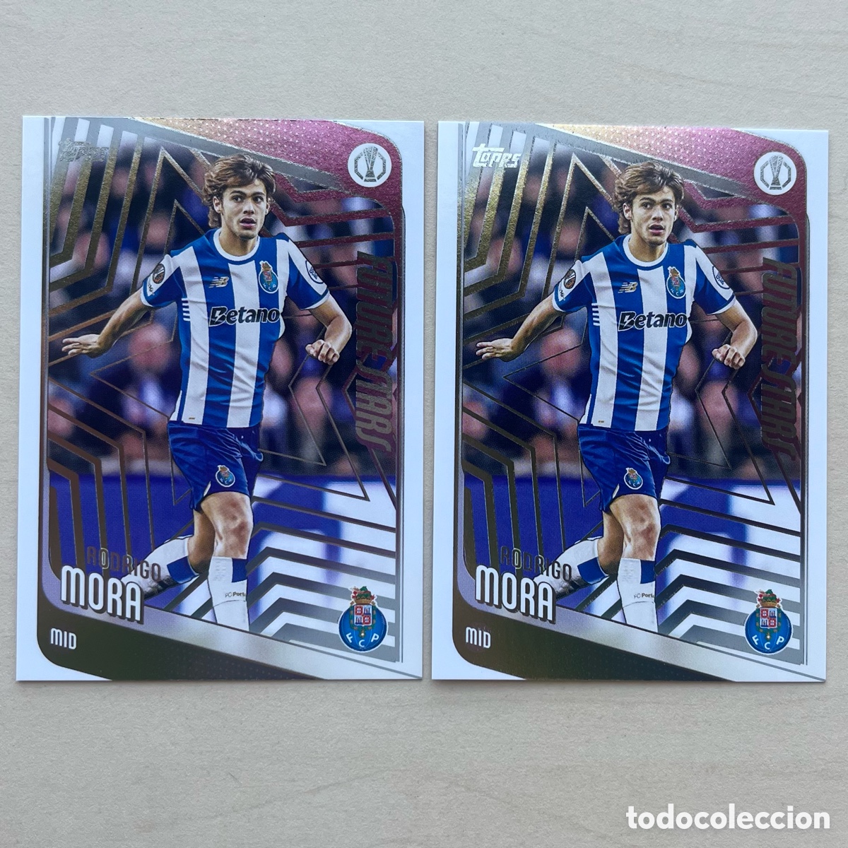 Fu&szlig;ball-Sticker: Lote 2 cartas Rodrigo Mora Topps Flagship 2025-26 - Porto