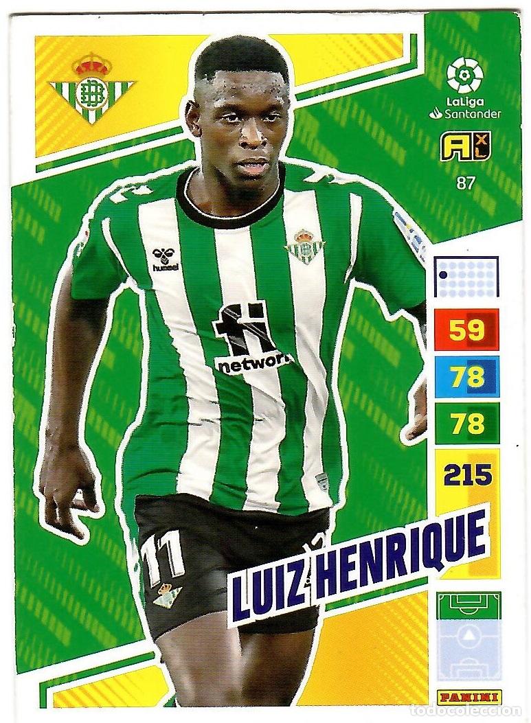 Fu&szlig;ball-Sticker: Luiz Henrique (R. Betis), n&ordm; 87: Cromo del album de futbol Adrenalyn 2022-23