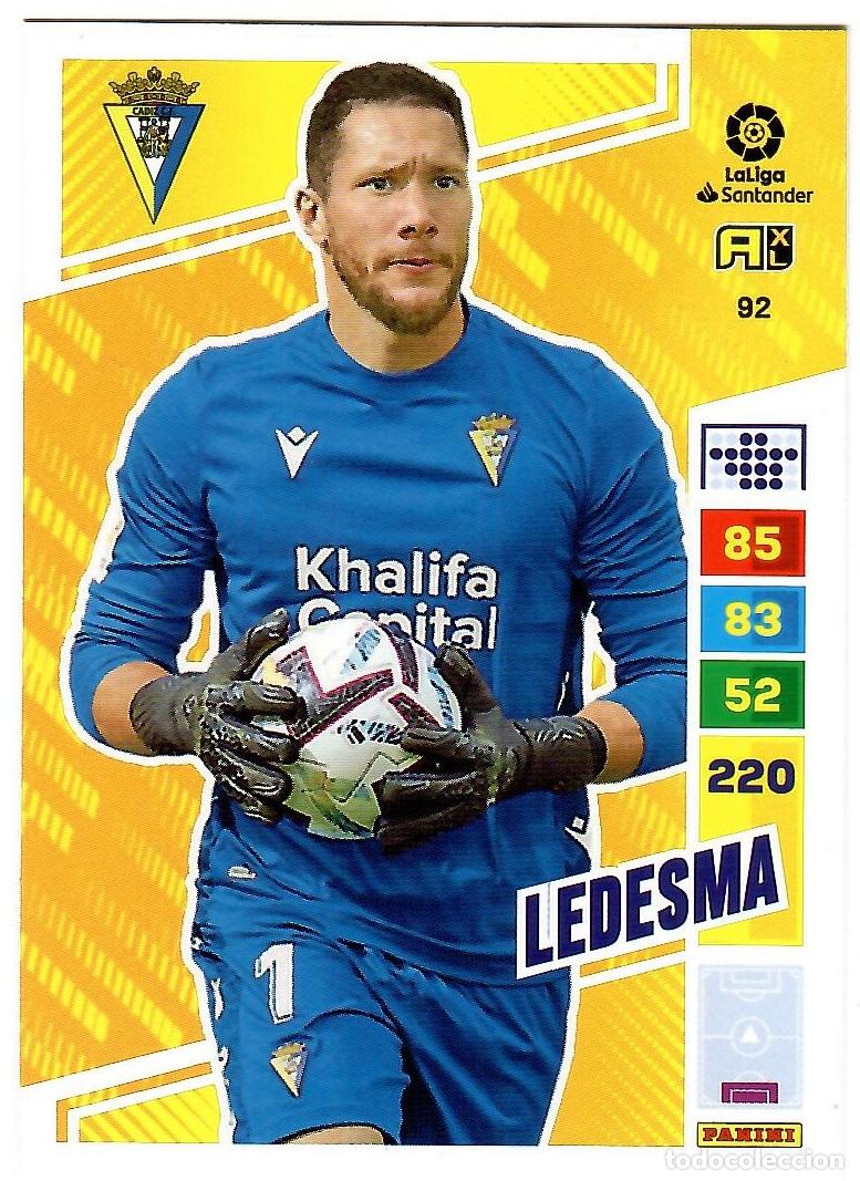 Cromos de f&uacute;tbol: Ledesma (Cadiz), n&ordm; 92: Cromo del album de futbol Adrenalyn 2022-23