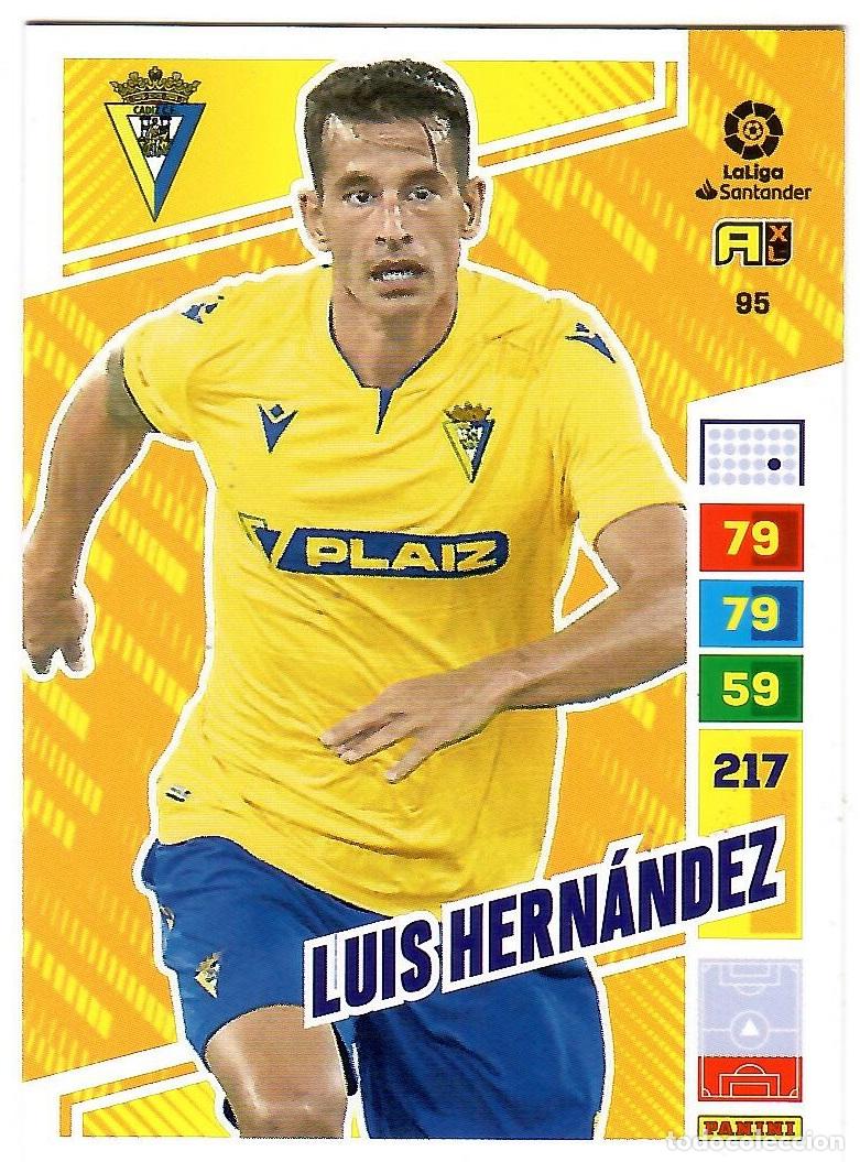 Cromos de f&uacute;tbol: Luis Hernandez (Cadiz), n&ordm; 95: Cromo del album de futbol Adrenalyn 2022-23