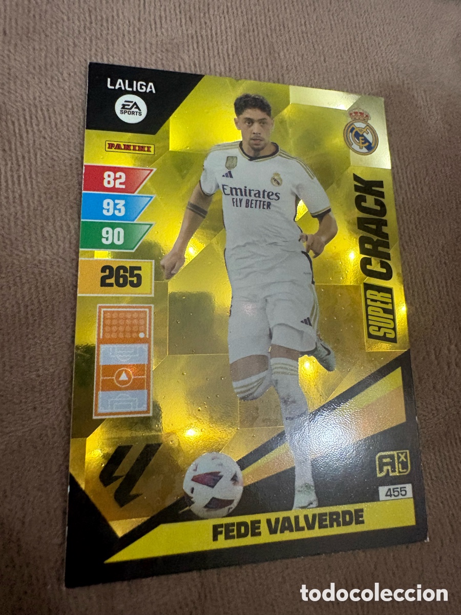 Cromos de f&uacute;tbol: Adrenalyn XL 23 24 2023 2024 # 455 Valverde Real Madrid Supercrack Super Crack