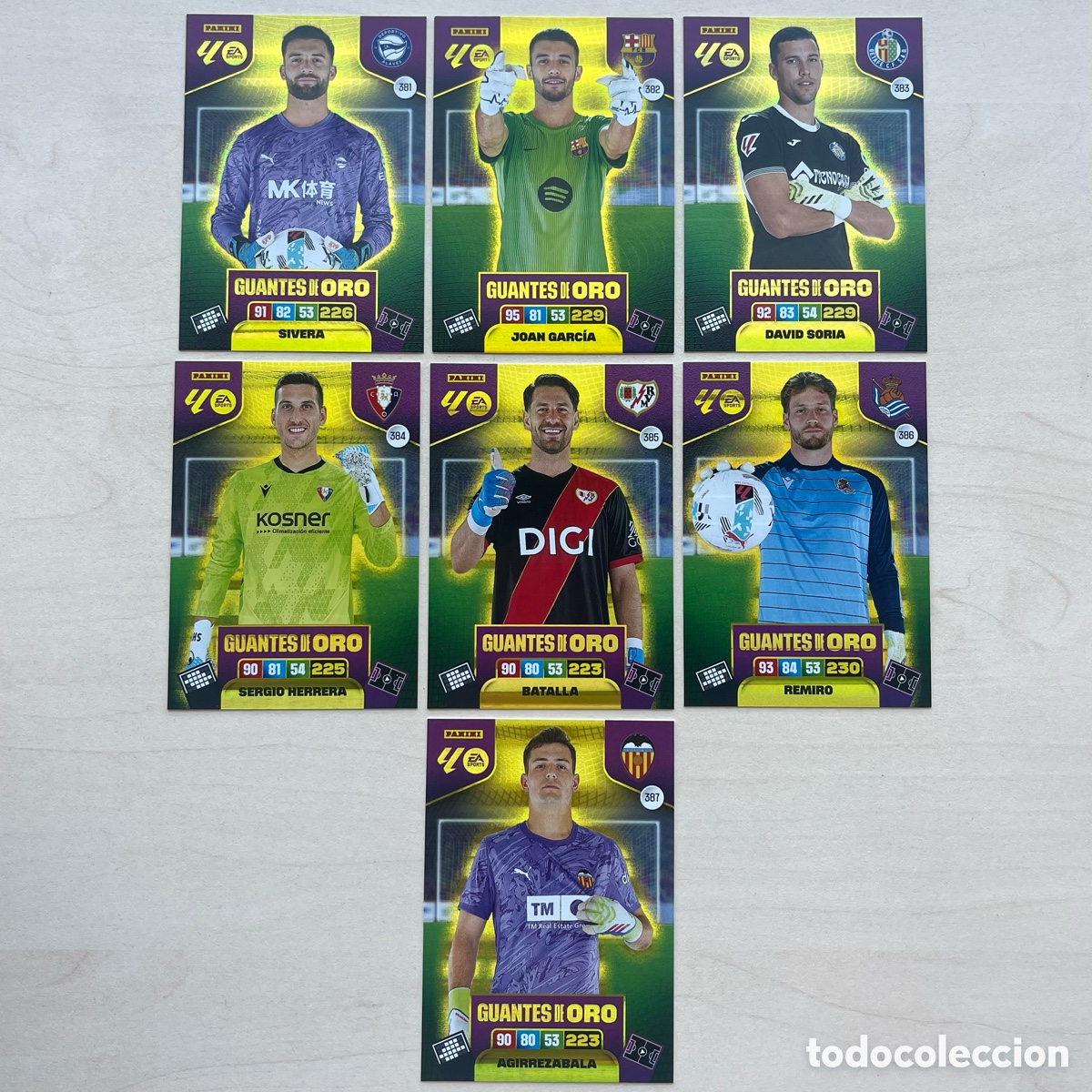 Cromos de f&uacute;tbol: Lote 7 Porterazos Adrenalyn XL 2025-26