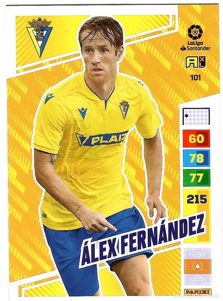 Cromos de f&uacute;tbol: Alex Fernandez (Cadiz), n&ordm; 101: Cromo del album de futbol Adrenalyn 2022-23