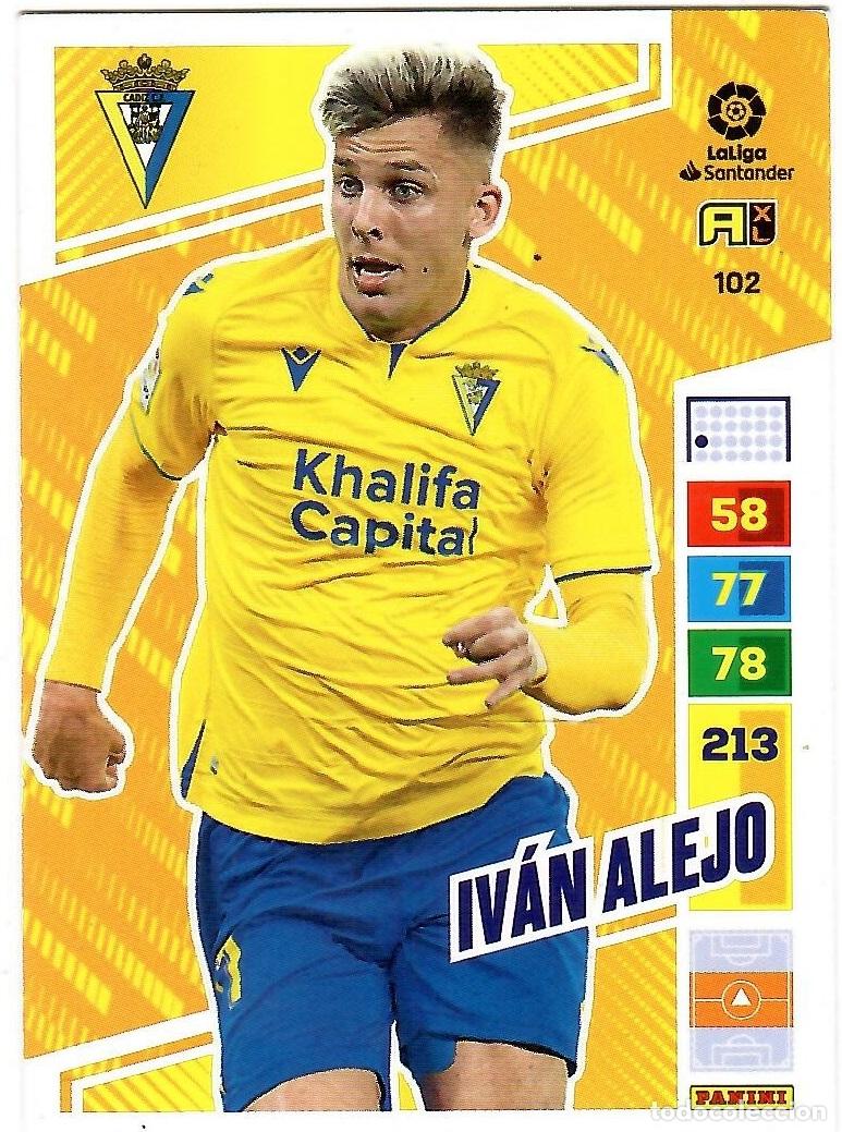 Cromos de f&uacute;tbol: Ivan Alejo (Cadiz), n&ordm; 102: Cromo del album de futbol Adrenalyn 2022-23