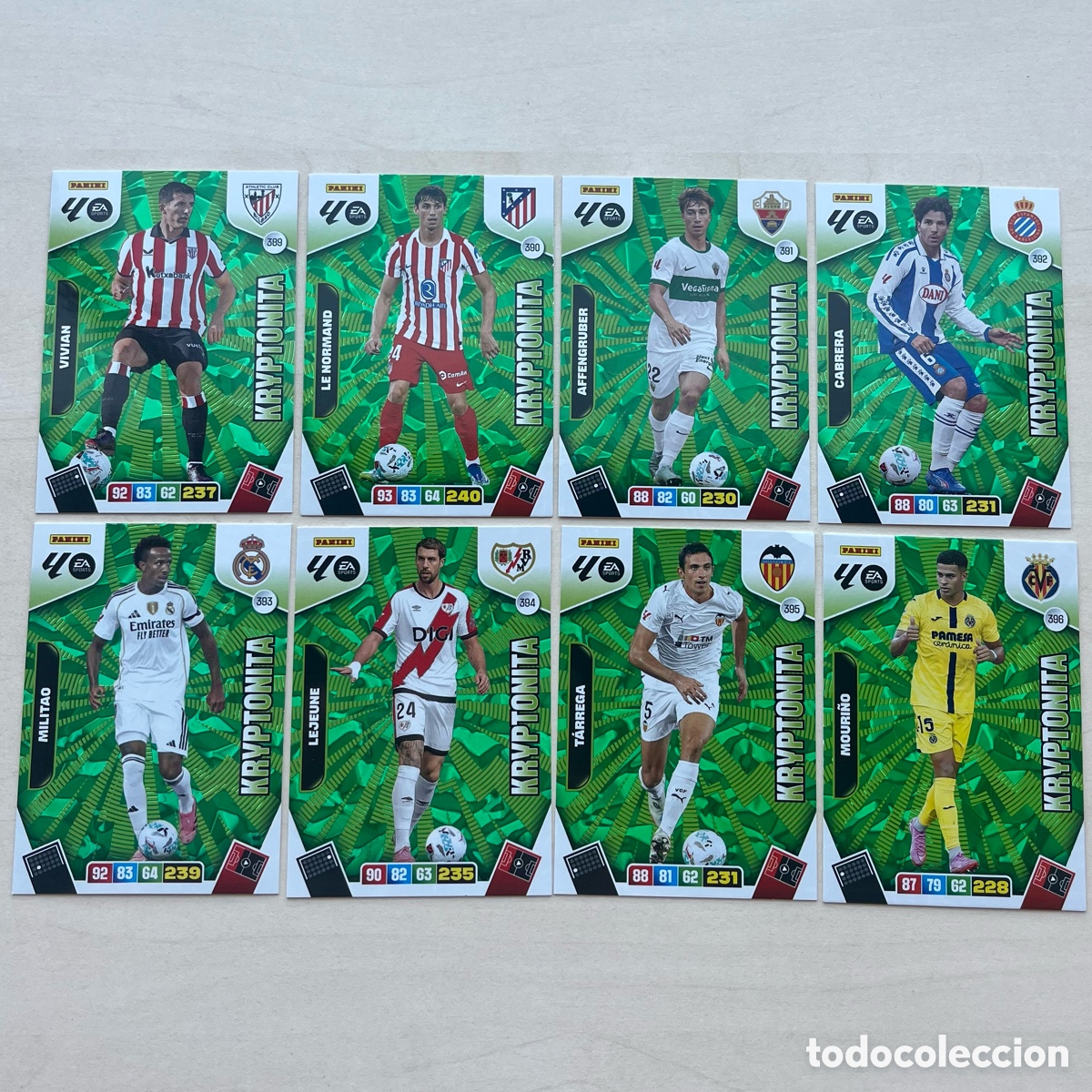 Cromos de f&uacute;tbol: Lote 8 cartas Kryptonita Adrenalyn XL 2025-26