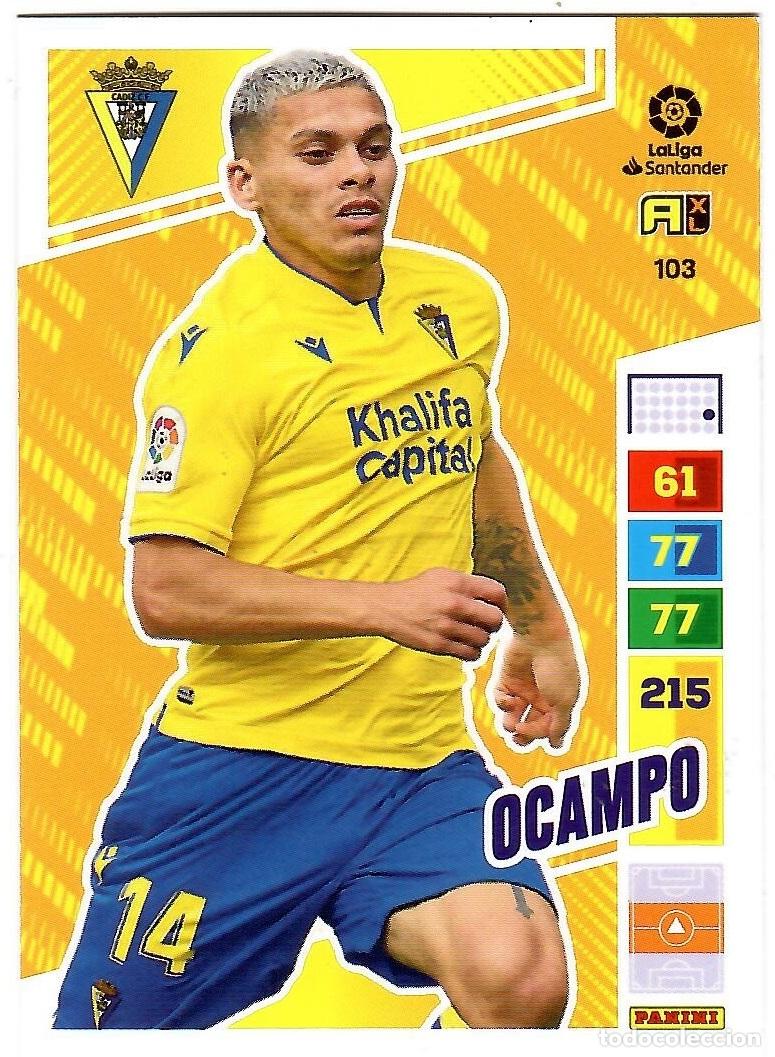 Cromos de f&uacute;tbol: Ocampo (Cadiz), n&ordm; 103: Cromo del album de futbol Adrenalyn 2022-23