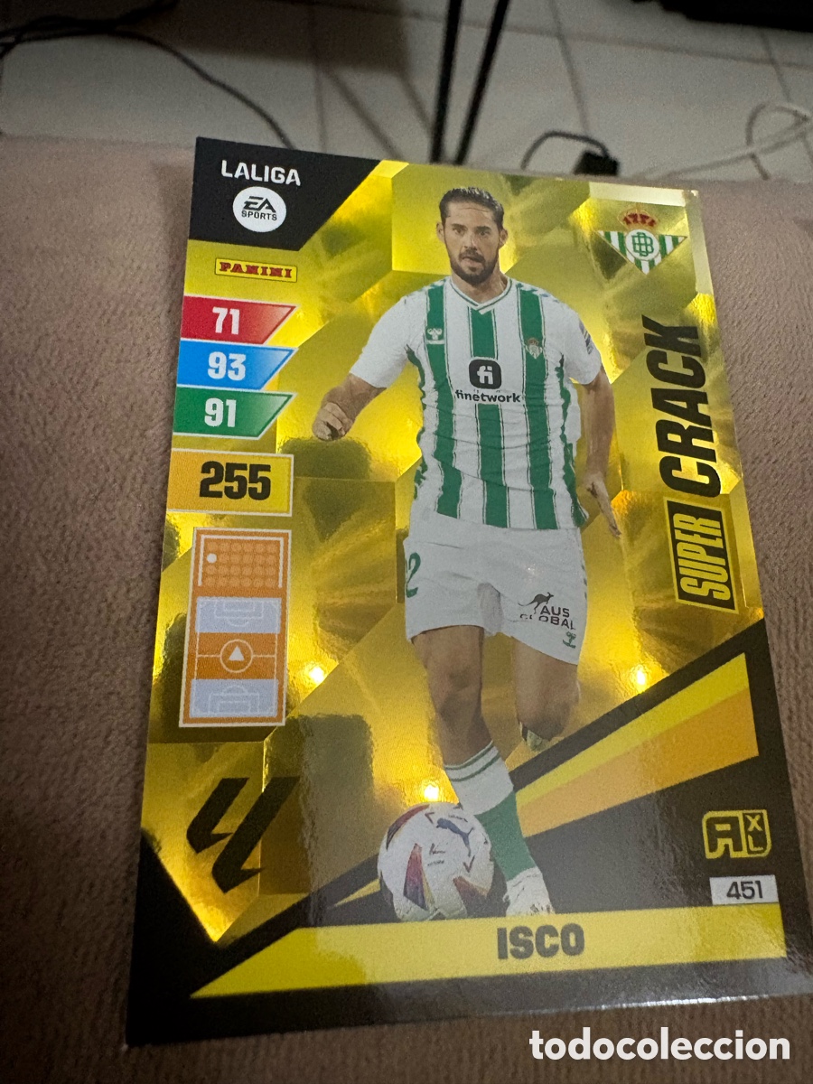 Cromos de f&uacute;tbol: Isco s&uacute;per crack n&uacute;mero 451 del Betis cromo Adrenalyn XL 23-24 2023-2024