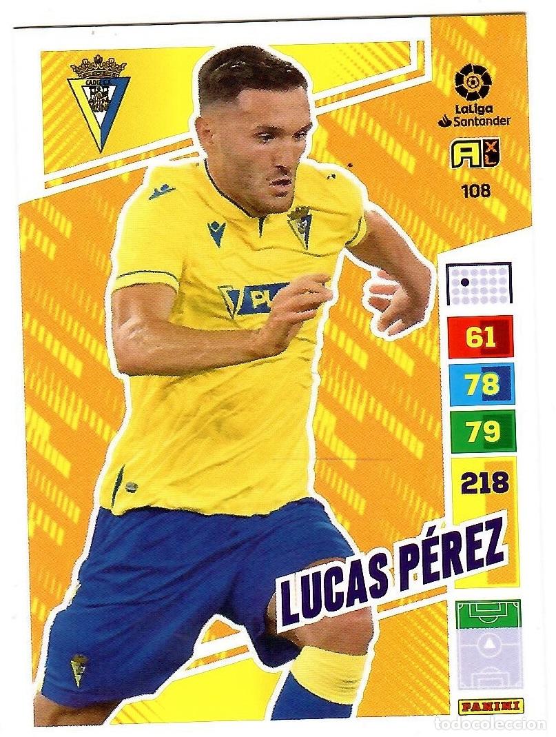 Cromos de f&uacute;tbol: Lucas Perez (Cadiz), n&ordm; 108: Cromo del album de futbol Adrenalyn 2022-23
