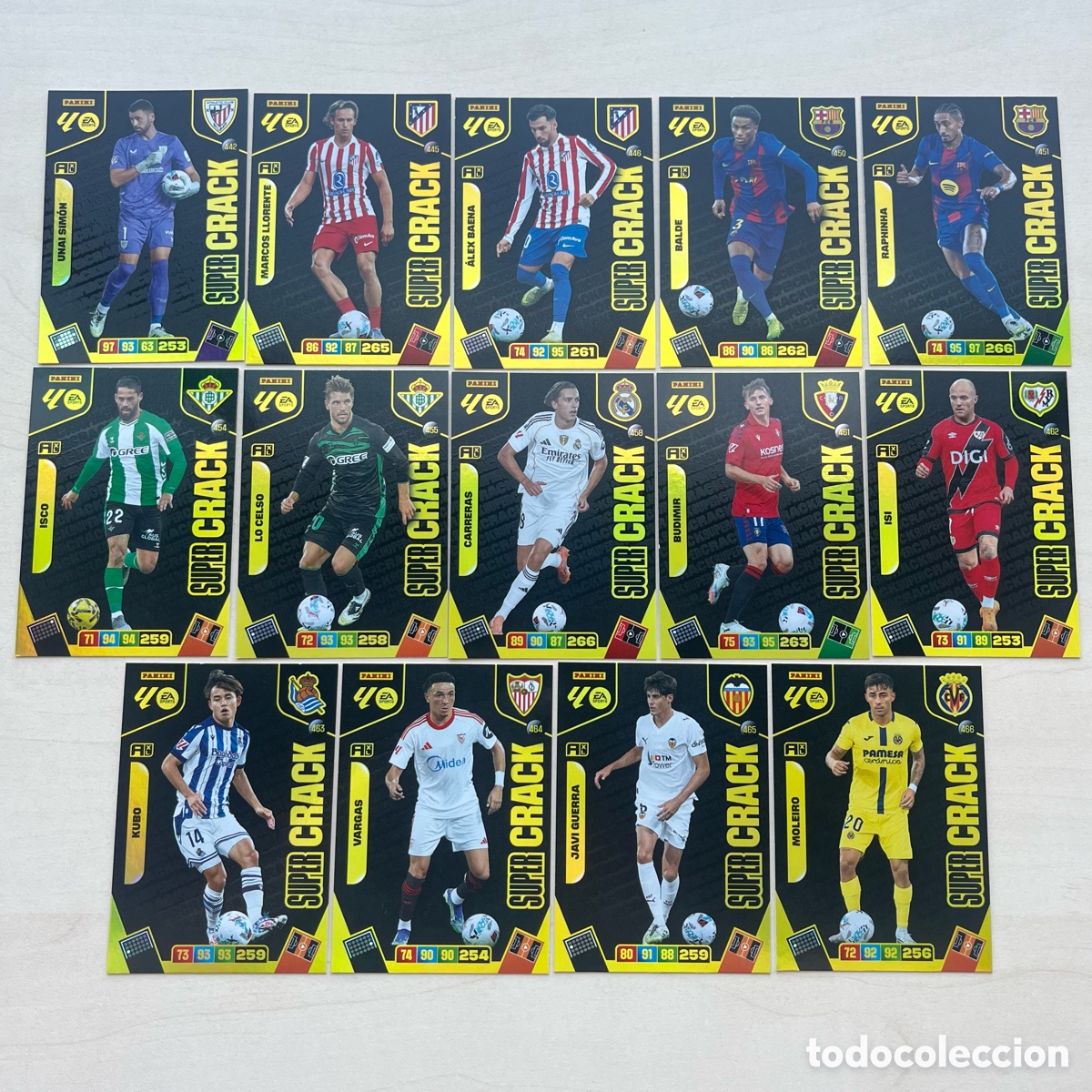 Cromos de f&uacute;tbol: Lote 14 Super Cracks Adrenalyn XL 2025-26
