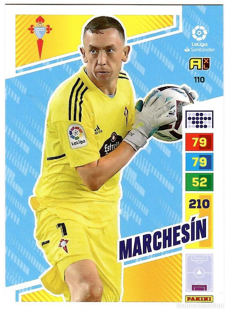Cromos de f&uacute;tbol: Marchesin (Celta de Vigo), n&ordm; 110: Cromo del album de futbol Adrenalyn 2022-23