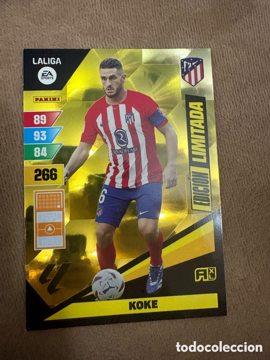 Cromos de f&uacute;tbol: Edici&oacute;n Limitada, Koke, Atl&eacute;tico de Madrid, Panini Adrenalyn XL 2023 2024 23 24