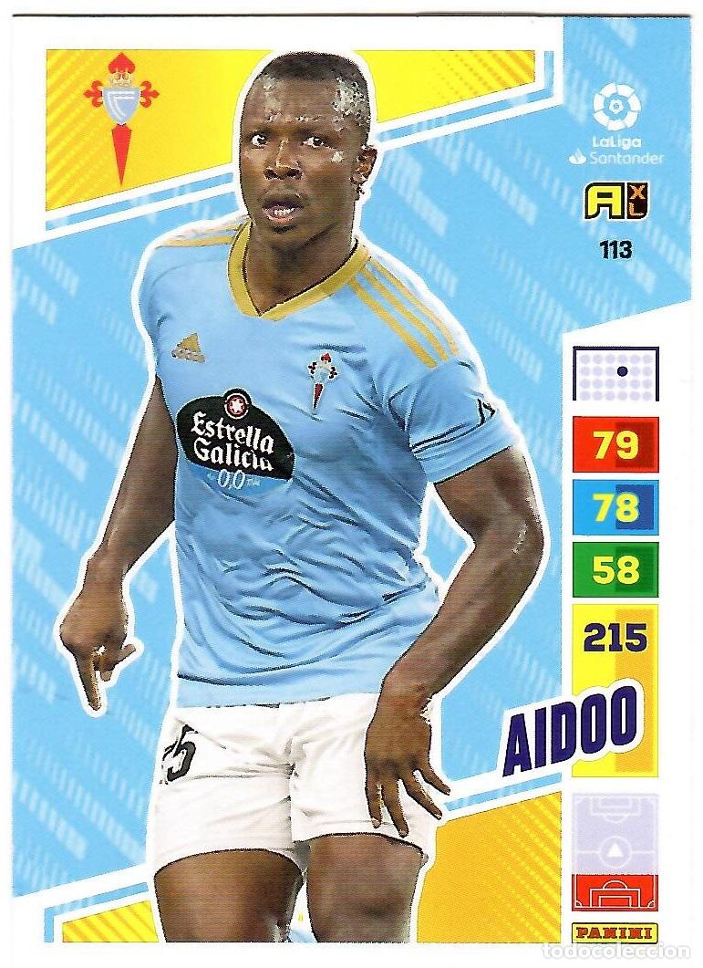 Cromos de f&uacute;tbol: Aidoo (Celta de Vigo), n&ordm; 113: Cromo del album de futbol Adrenalyn 2022-23