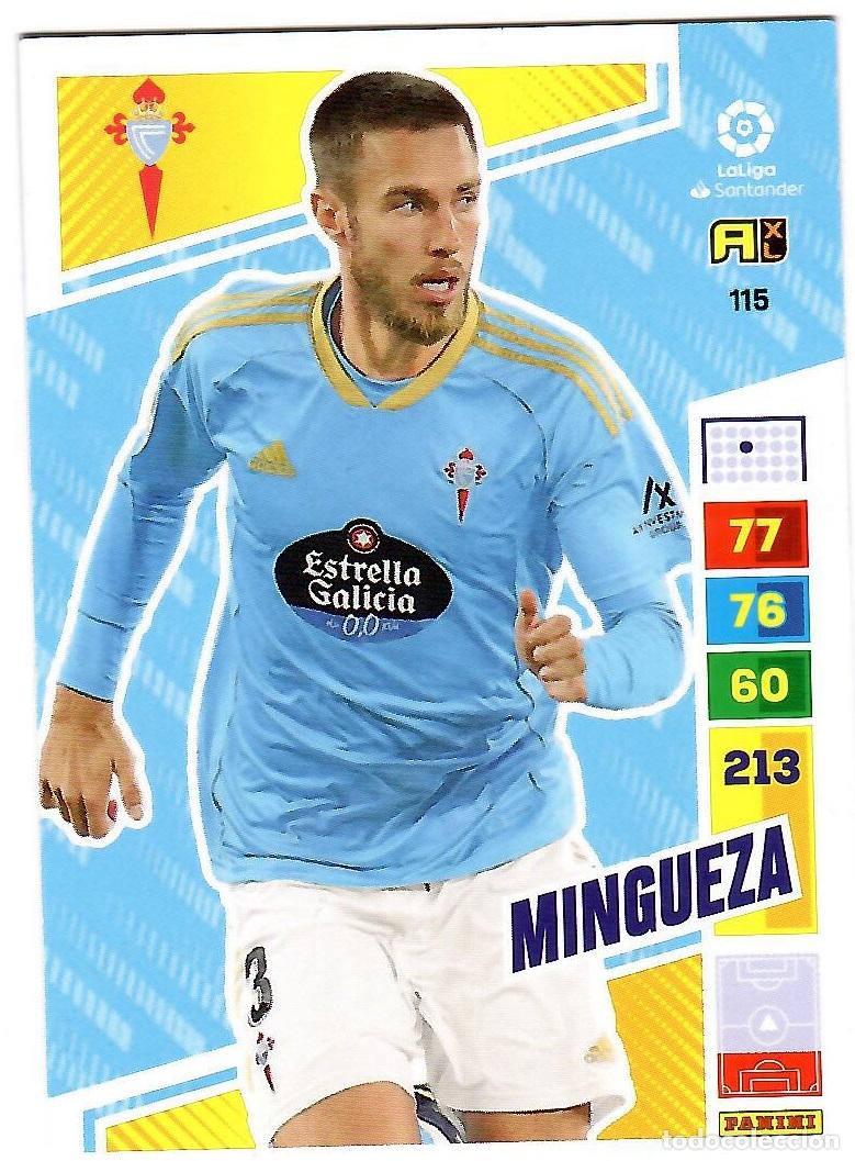 Cromos de f&uacute;tbol: Mingueza (Celta de Vigo), n&ordm; 115: Cromo del album de futbol Adrenalyn 2022-23