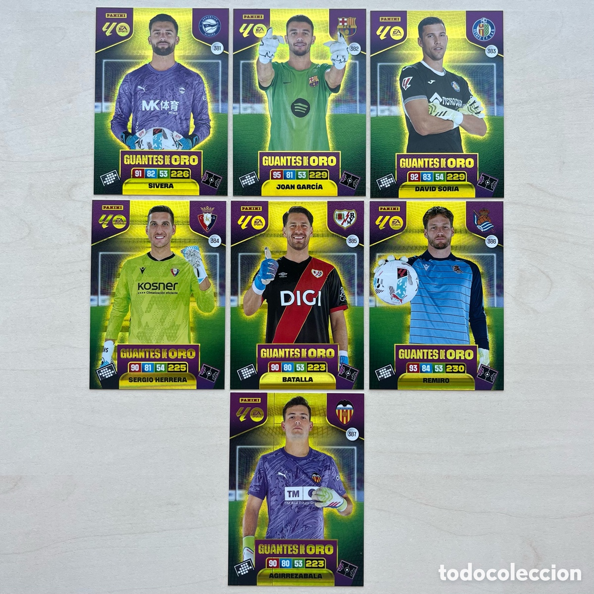 Cromos de f&uacute;tbol: Lote 7 Porterazos Adrenalyn XL 2025-26