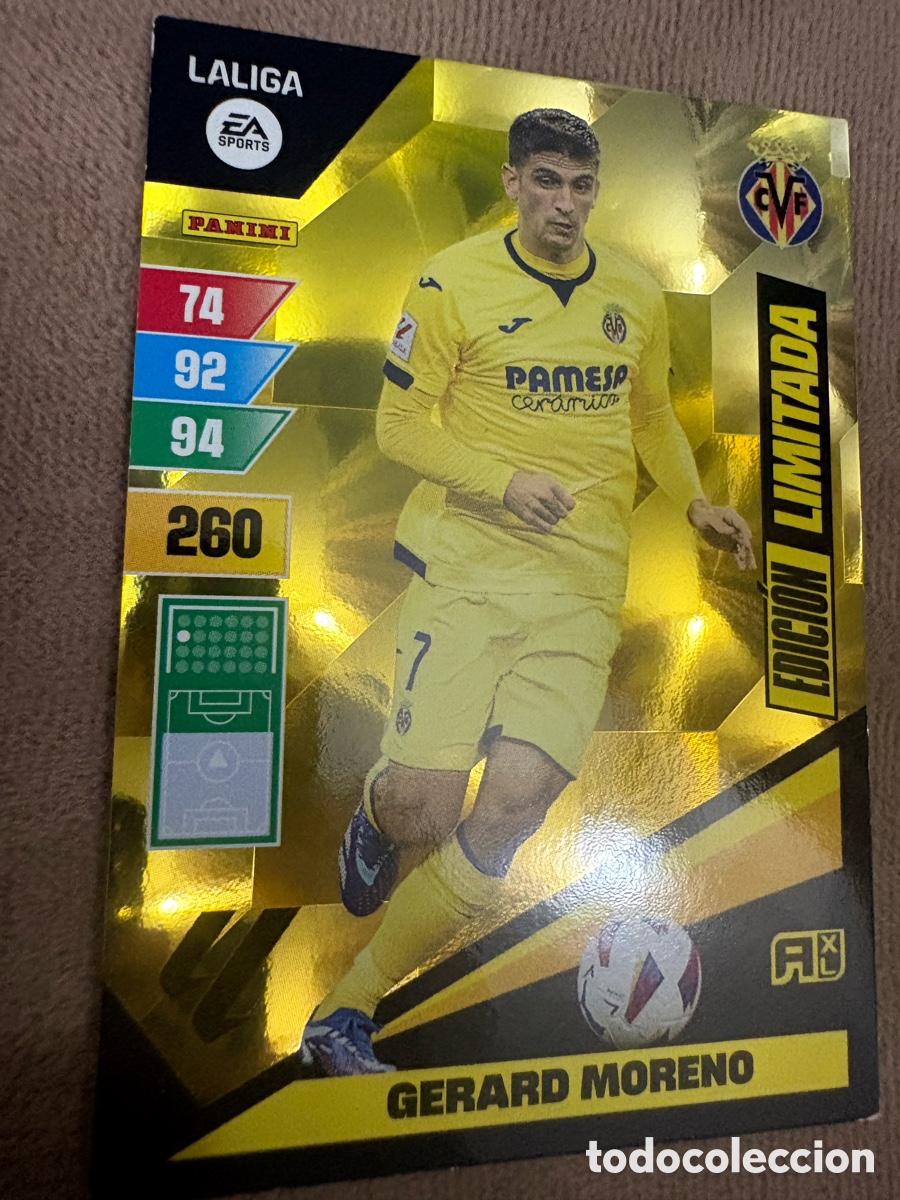 Cromos de f&uacute;tbol: Gerard Moreno Villarrel Edici&oacute;n Limitada Adrenalyn 2023-24