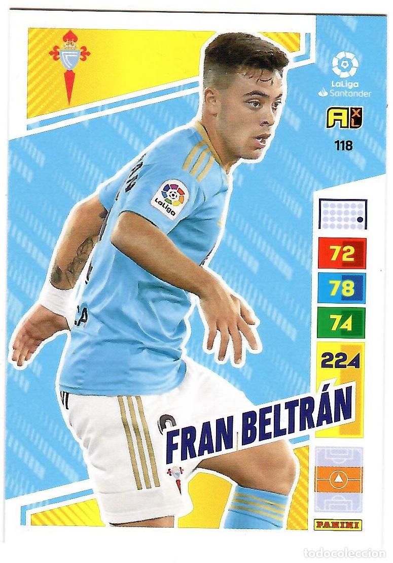 Cromos de f&uacute;tbol: Fran Beltran (Celta de Vigo), n&ordm; 118: Cromo del album de futbol Adrenalyn 2022-23