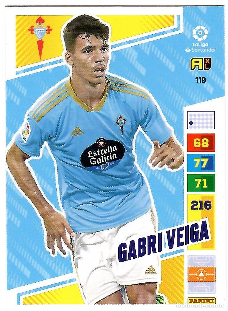 Cromos de f&uacute;tbol: Gabri Veiga (Celta de Vigo), n&ordm; 119: Cromo del album de futbol Adrenalyn 2022-23