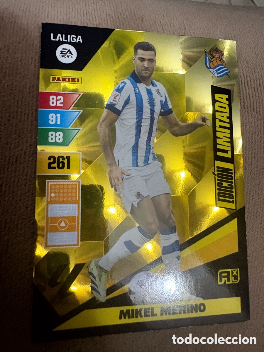 Cromos de f&uacute;tbol: adrenalyn 2023-24 mikel merino real sociedad especial edici&oacute;n limitada panini la liga xl