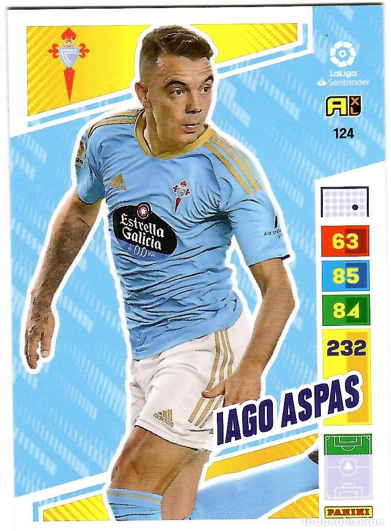 Cromos de f&uacute;tbol: Iago Aspas (Celta de Vigo), n&ordm; 124: Cromo del album de futbol Adrenalyn 2022-23