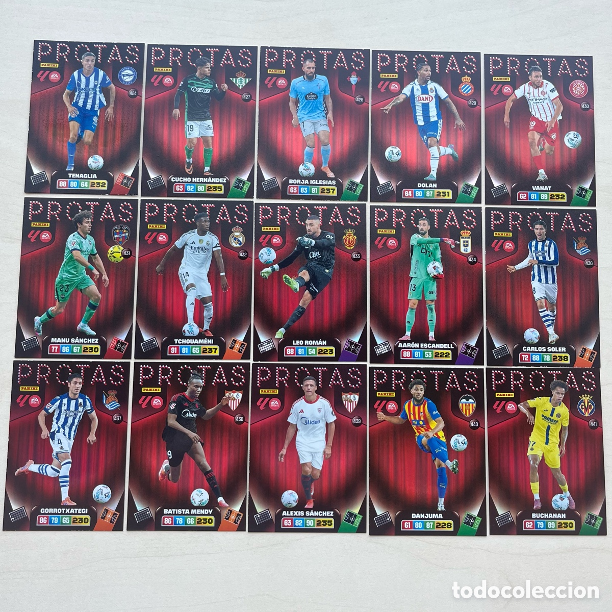 Cromos de f&uacute;tbol: Lote 15 Protas Adrenalyn XL 2025-26