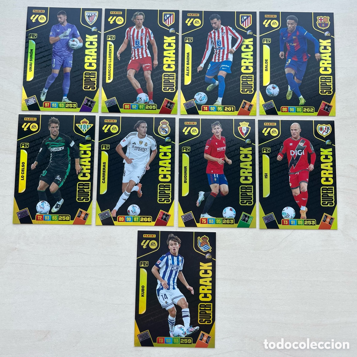 Cromos de f&uacute;tbol: Lote 9 Super Cracks Adrenalyn XL 2025-26
