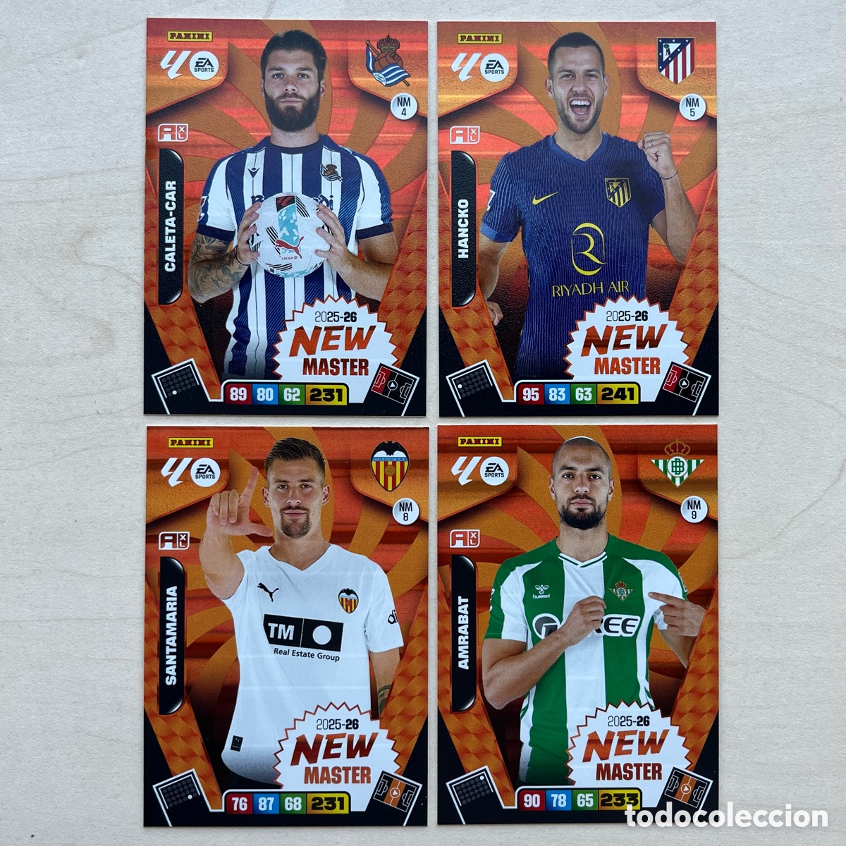 Cromos de f&uacute;tbol: Lote 4 New Masters Adrenalyn XL 2025-26