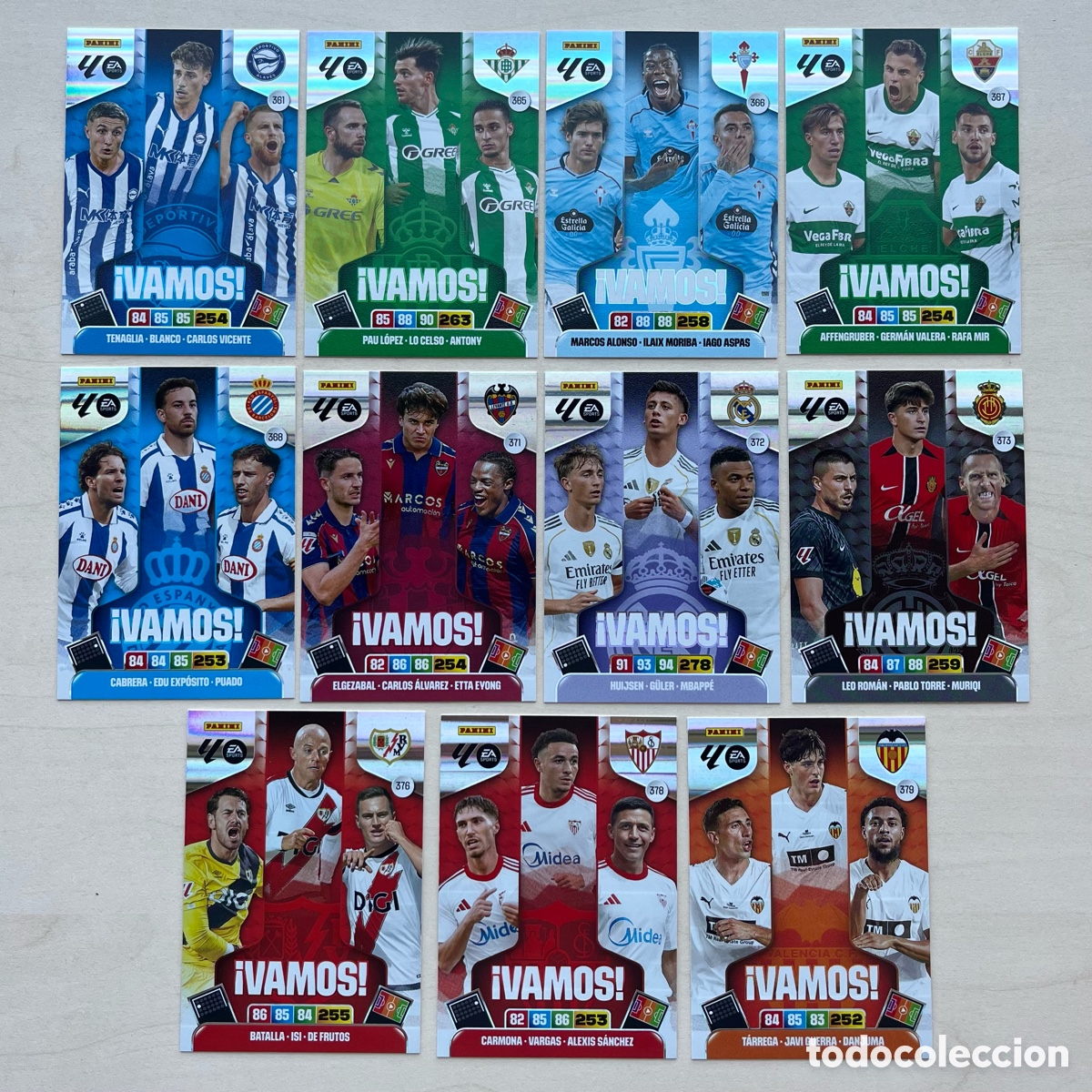 Cromos de f&uacute;tbol: Lote 11 Vamos Adrenalyn XL 2025-26