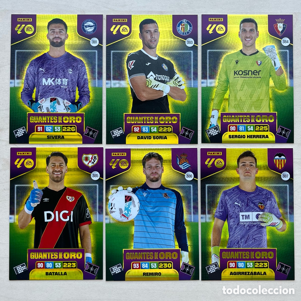 Football Stickers: Lote 6 Porterazos Adrenalyn XL 2025-26