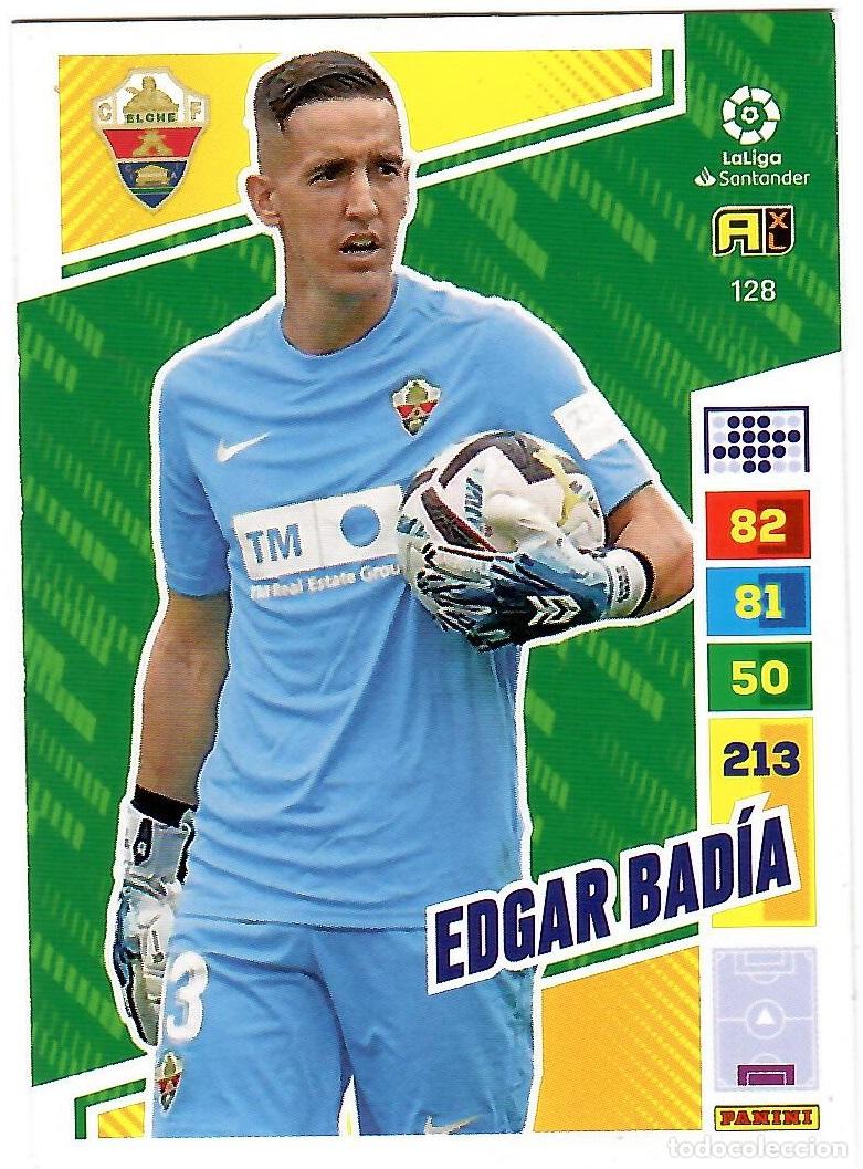 Cromos de f&uacute;tbol: Edgar Badia (Elche), n&ordm; 128: Cromo del album de futbol Adrenalyn 2022-23