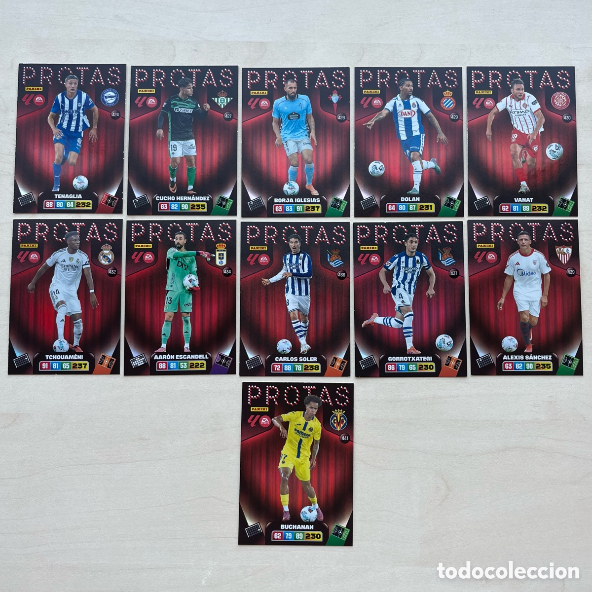 Football Stickers: Lote 11 Protas Adrenalyn XL 2025-26