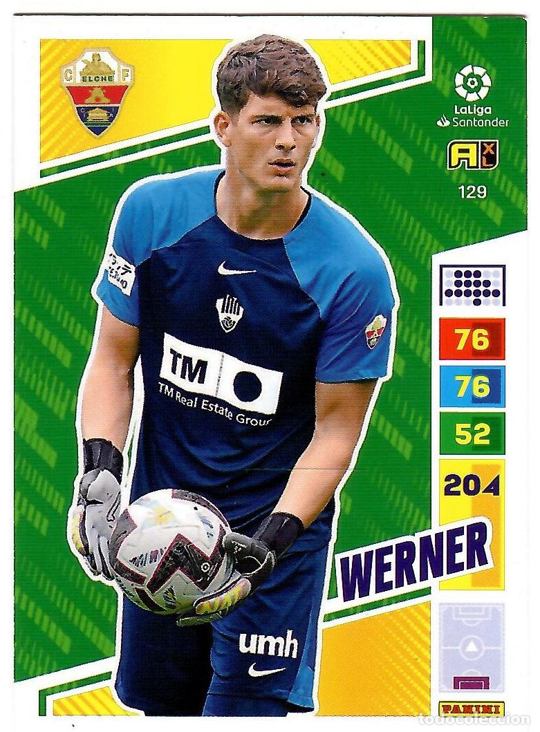 Cromos de f&uacute;tbol: Werner (Elche), n&ordm; 129: Cromo del album de futbol Adrenalyn 2022-23