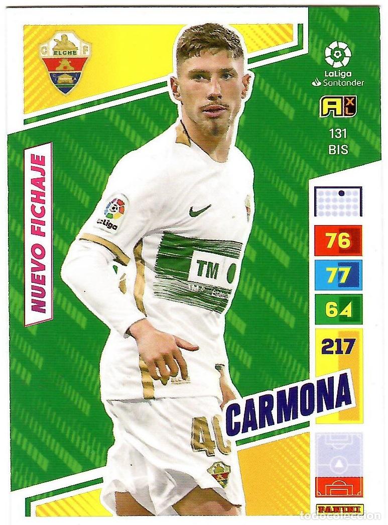 Cromos de f&uacute;tbol: Carmona (Elche, Nuevo Fichaje), n&ordm; 131 BIS: Cromo del album de futbol Adrenalyn 2022-23