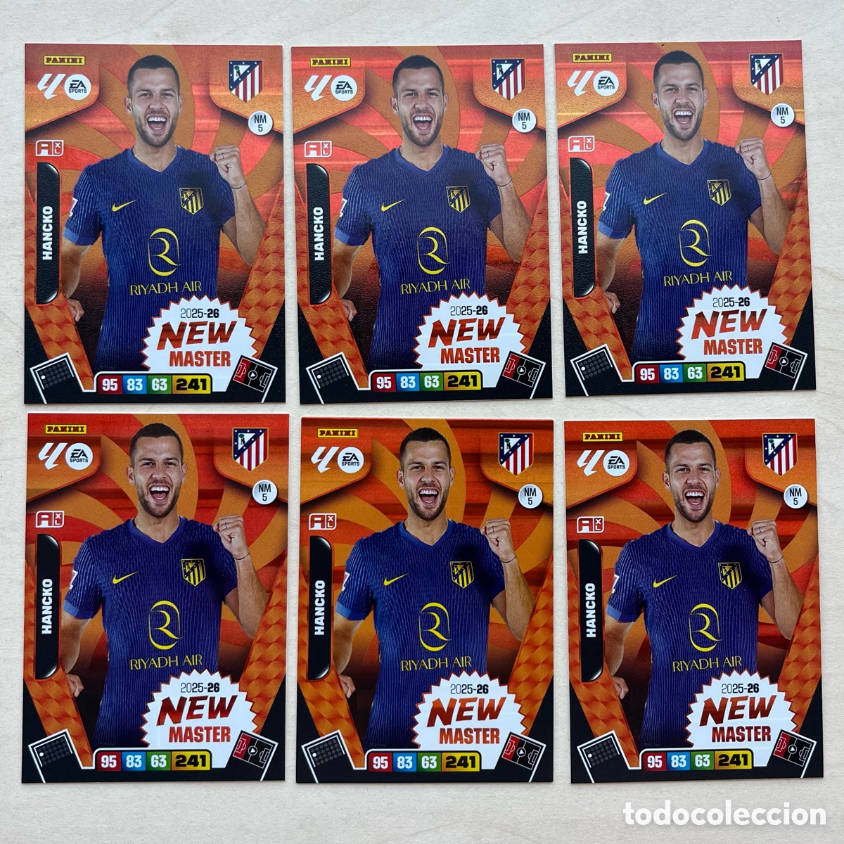 Football Stickers: Lote 6 Hancko New Master Adrenalyn XL 2025-26