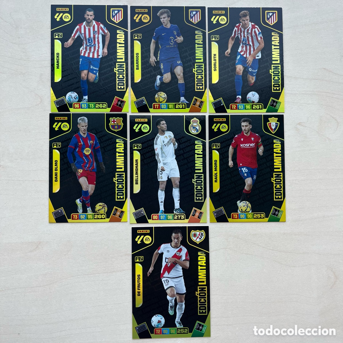 Cromos de f&uacute;tbol: Lote 7 Ediciones Limitadas Adrenalyn XL 2025-26