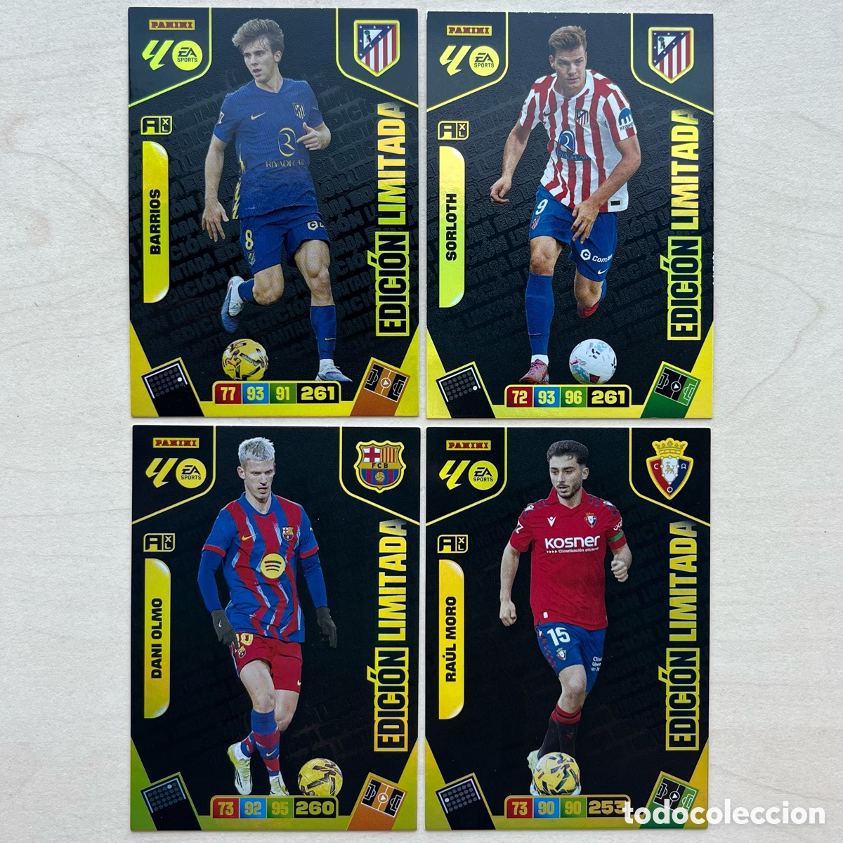 Cromos de f&uacute;tbol: Lote 4 Ediciones Limitadas Adrenalyn XL 2025-26
