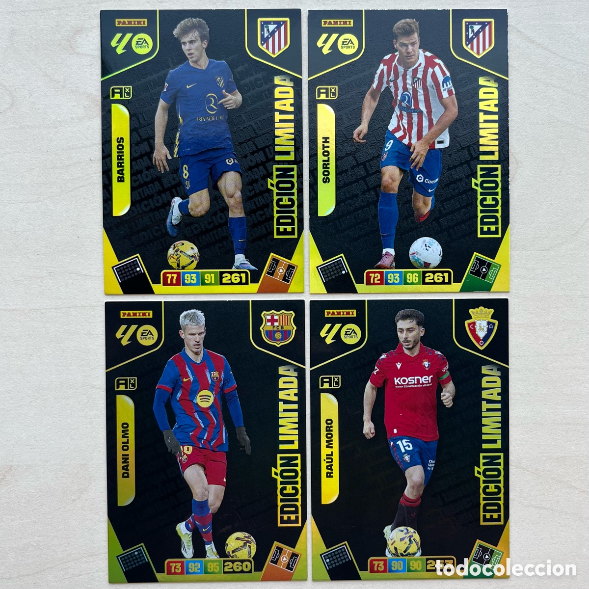 Cromos de f&uacute;tbol: Lote 4 Ediciones Limitadas Adrenalyn XL 2025-26