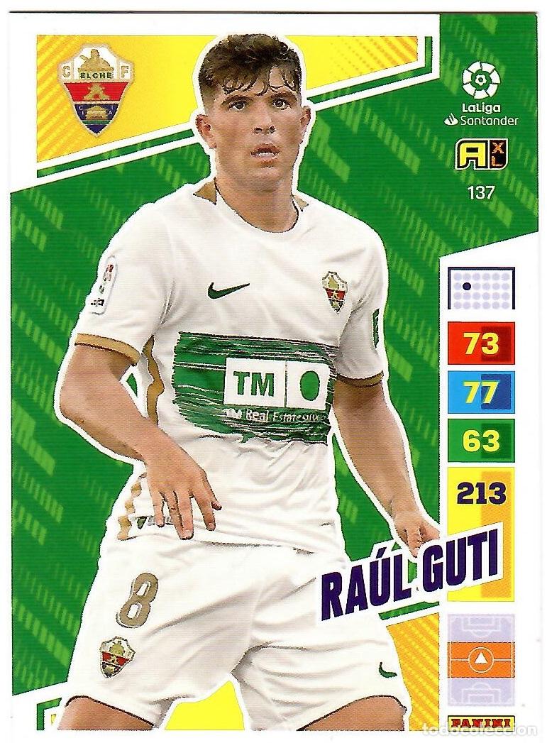 Cromos de f&uacute;tbol: Raul Guti (Elche), n&ordm; 137: Cromo del album de futbol Adrenalyn 2022-23