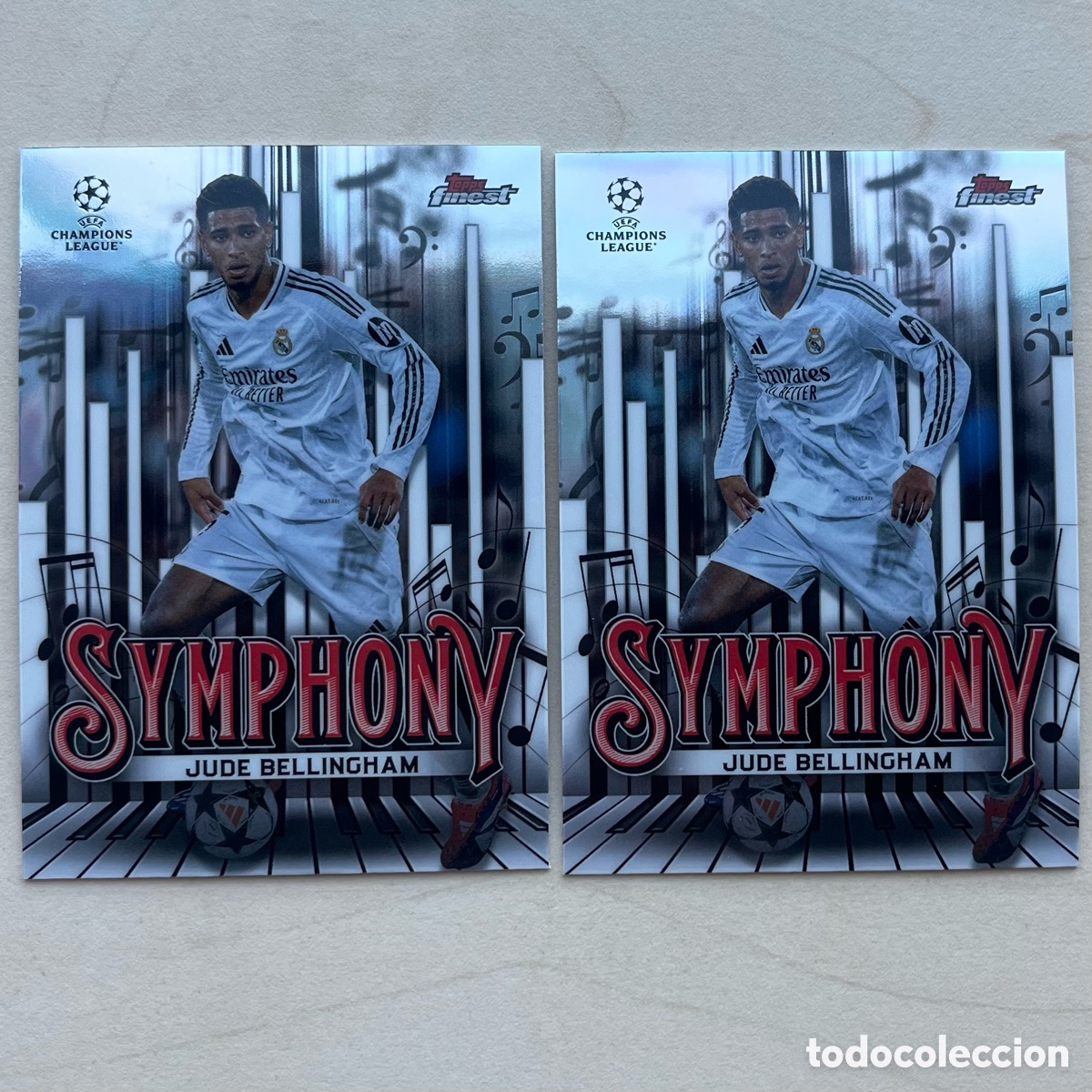 Cromos de f&uacute;tbol: Lote 2 Bellingham Symphony Topps Finest 2024-25 - Real Madrid