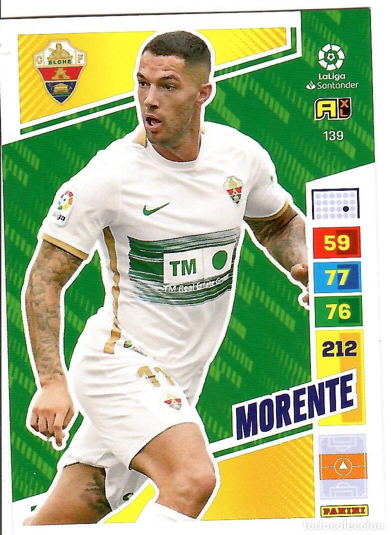 Cromos de f&uacute;tbol: Morente (Elche), n&ordm; 139: Cromo del album de futbol Adrenalyn 2022-23