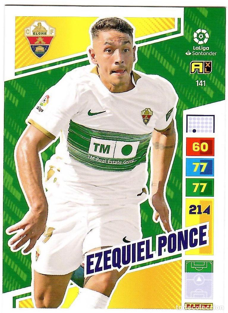 Cromos de f&uacute;tbol: Ezequiel Ponce (Elche), n&ordm; 141: Cromo del album de futbol Adrenalyn 2022-23