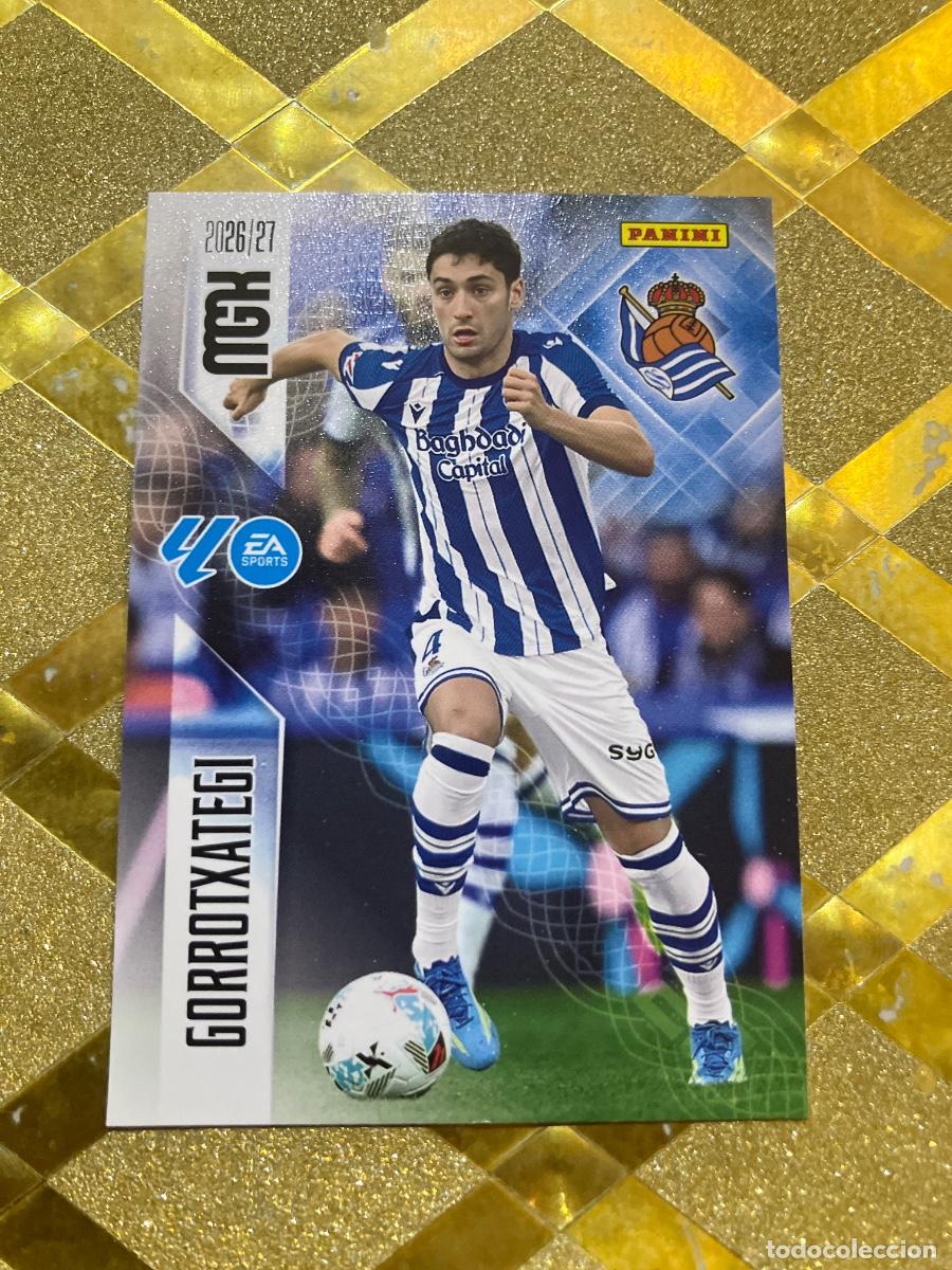 Cromos de f&uacute;tbol: CROMO DE FUTBOL NUMERO 315 GORROTAXTEGI REAL SOCIEDAD LIGA 2026 2027 MEGACRAKS MGK PANINI !