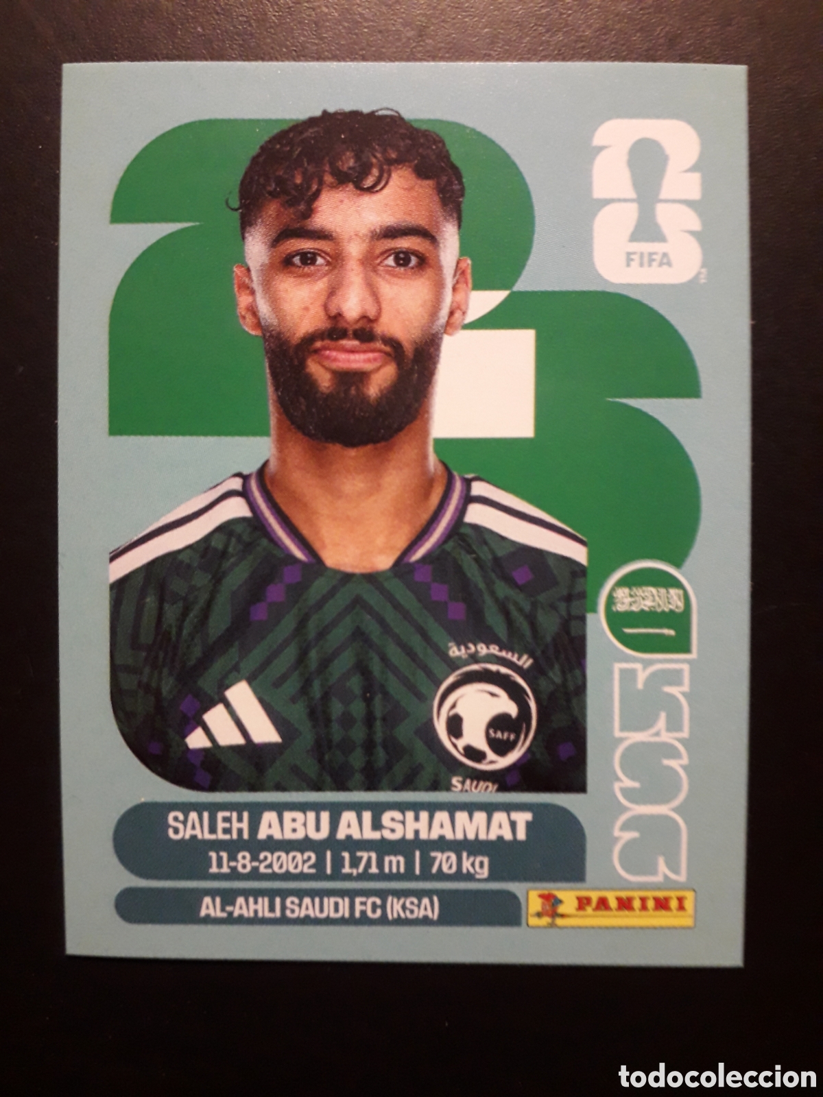 Cromos de Futebol: ABU ALSHAMAT ARABIA SAUD&Iacute; KSA 14 MUNDIAL F&Uacute;TBOL 2026 FIFA WORLD CUP PANINI SIN PEG PEDIDO M&Iacute;NIMO 3&euro;