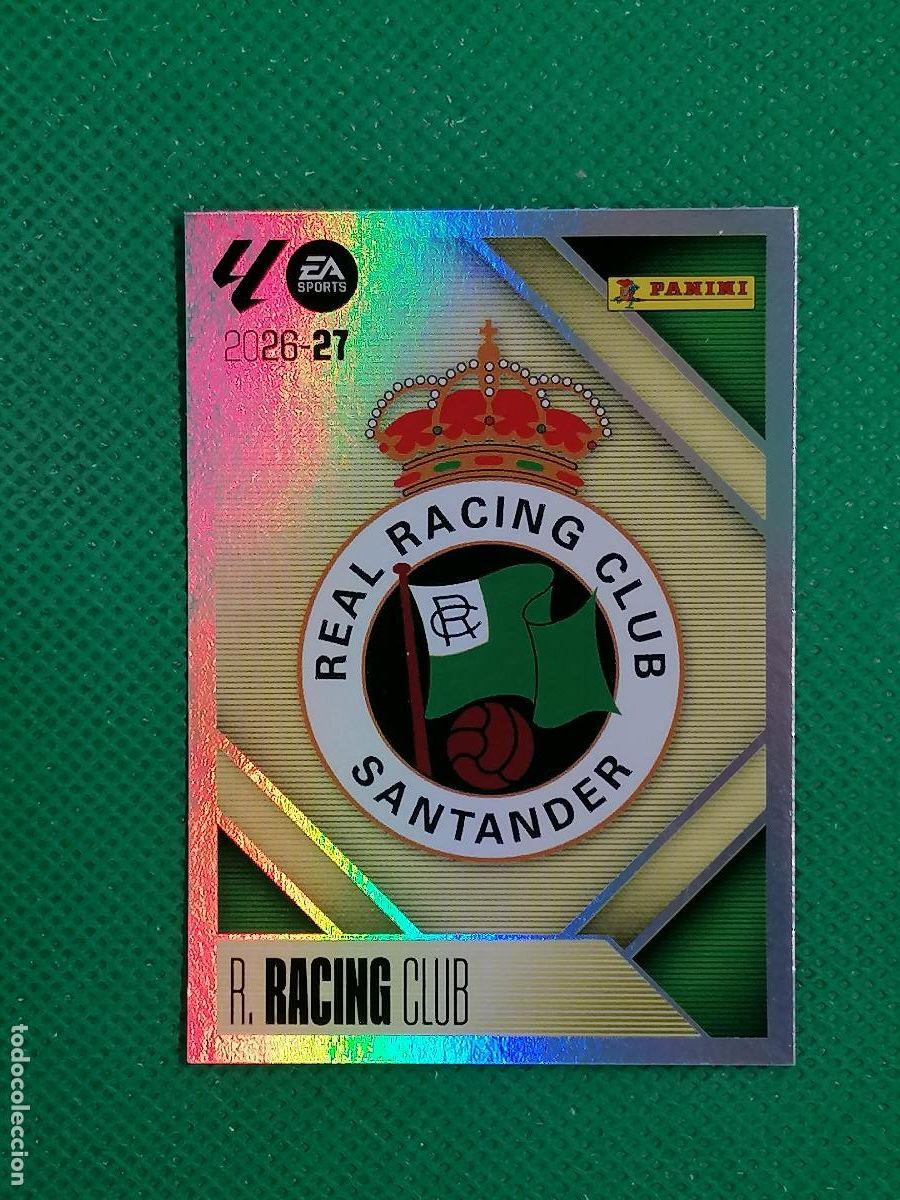 Cromos de f&uacute;tbol: 1 ESCUDO RACING SANTANDER ⚽ PANINI LIGA ESTE 26 27 2026 2027 ⚽