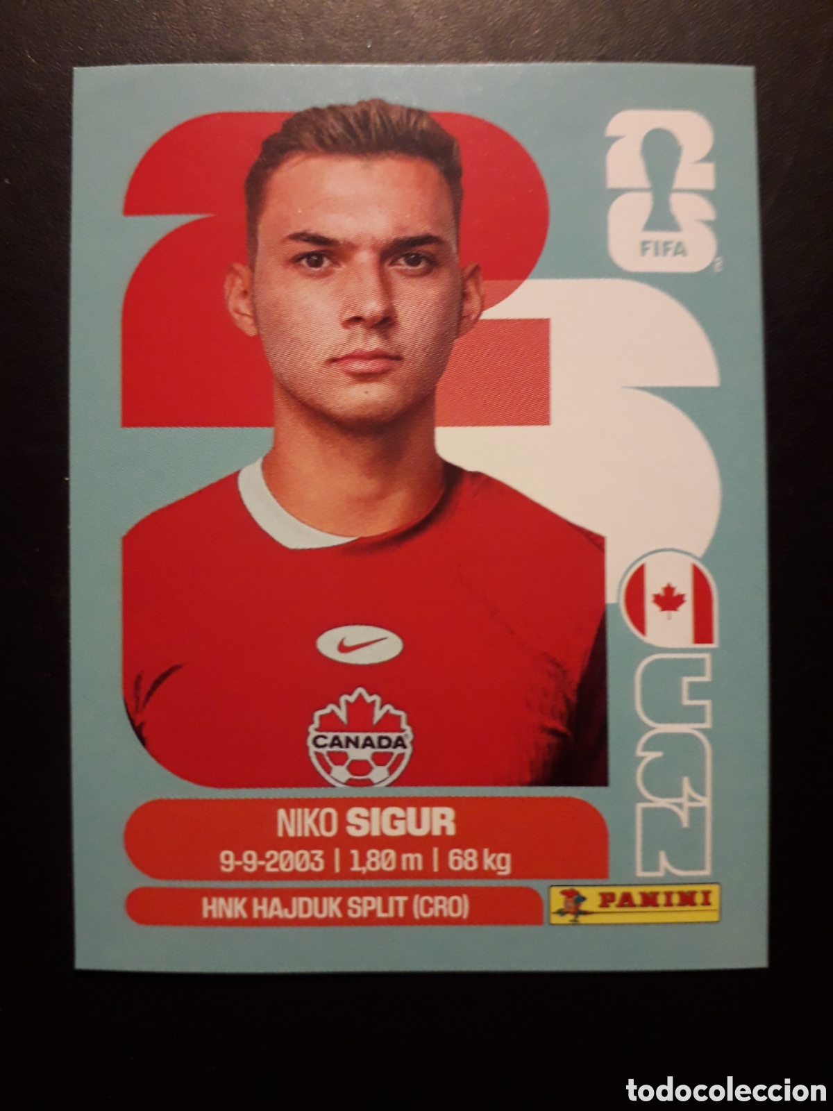 Cromos de f&uacute;tbol: SIGUR CANAD&Aacute; CAN 16 MUNDIAL F&Uacute;TBOL 2026 FIFA WORLD CUP PANINI SIN PEGAR PEDIDO M&Iacute;NIMO 3&euro;