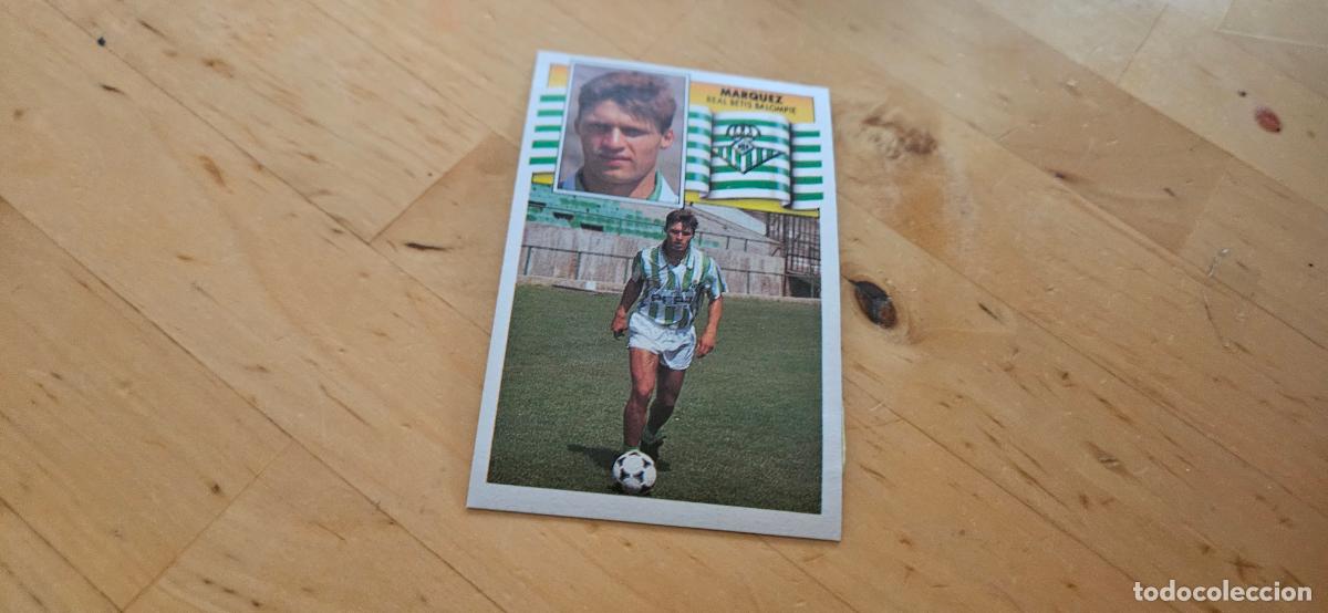 Figurine di Calcio: M&aacute;rquez - 36 - Real Betis - Jugador - liga 1990 1991 90 91 despegado trading card