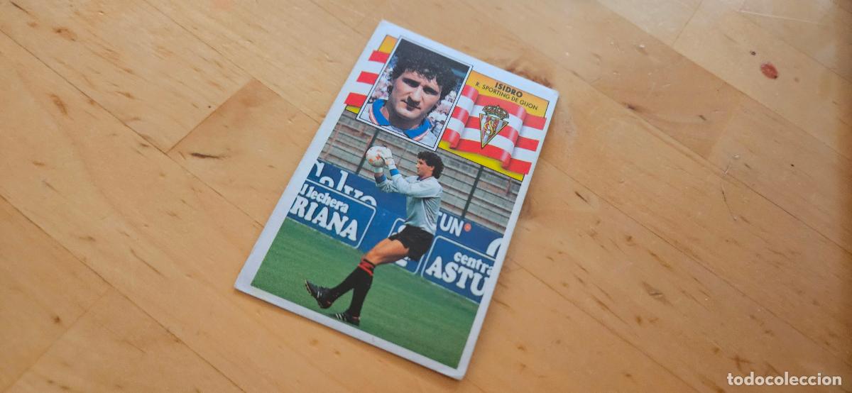 Figurine di Calcio: Isidro - 141 - Sporting de Gij&oacute;n - Jugador - liga 1990 1991 90 91 despegado trading card