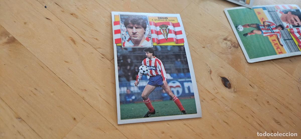 Figurine di Calcio: Emilio - 144 - Sporting de Gij&oacute;n - Jugador - liga 1990 1991 90 91 despegado trading card