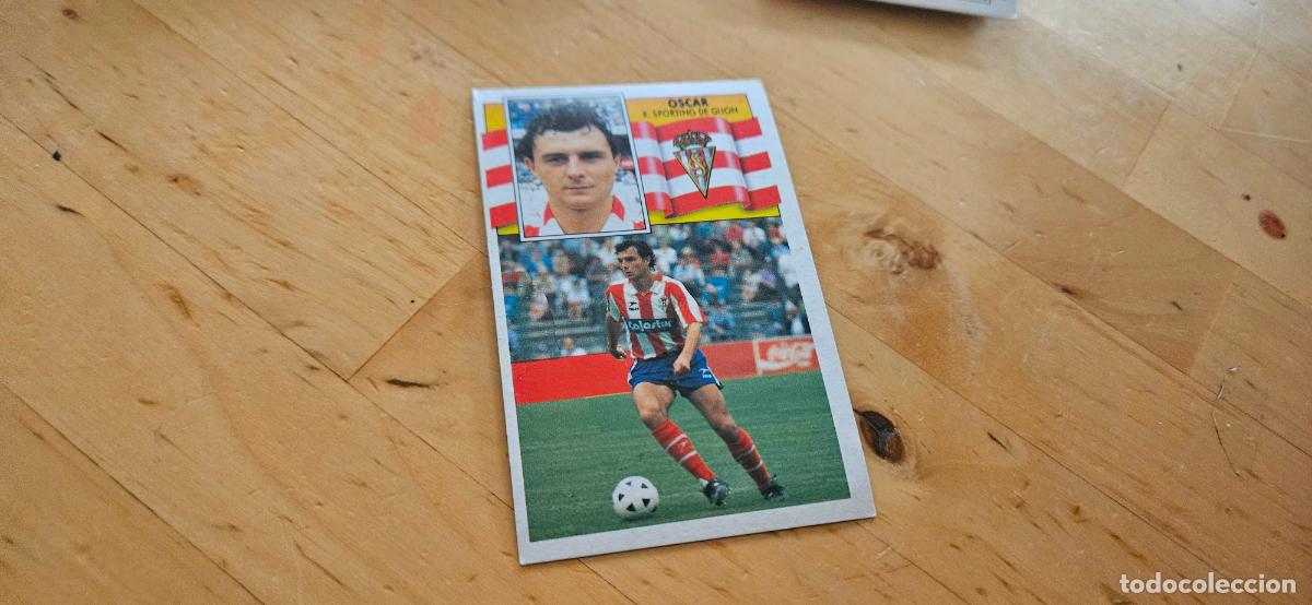Figurine di Calcio: Oscar - 153 - Sporting de Gij&oacute;n - Jugador - liga 1990 1991 90 91 despegado trading card