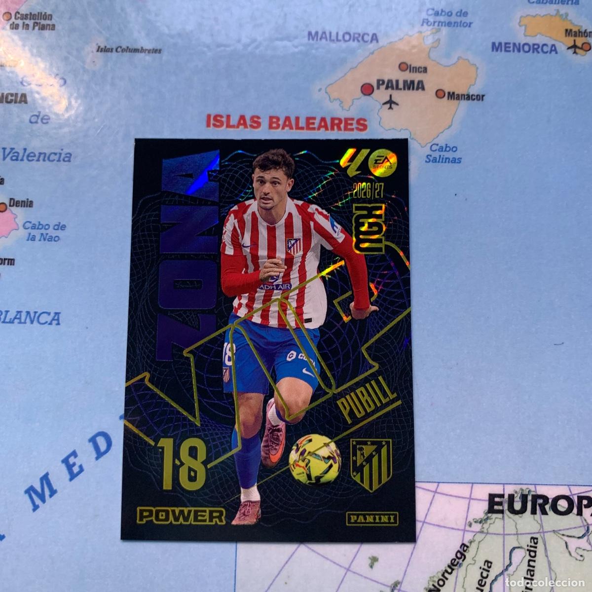 Cromos de f&uacute;tbol: Pubill serie vip power n&uacute;mero P405 Del Atl&eacute;tico de Madrid megacracks 26-27 2026-2027